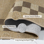 LIVEBOX Easy Jute Checkered Runner Rug - Image 5