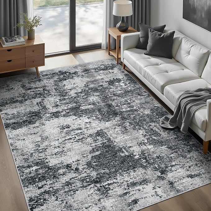 pmtsns Area Rugs 6x9 for Living Room: Washable Rug Modern Abstract Neutral Soft by pmtsns
