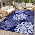 LuxStep Outdoor Rug Waterproof Outdoor Plastic Straw Rug Reversible Patio Rug by LuxStep