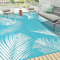 Pauwer Waterproof Outdoor Rug 10x14, Reversible Plastic Straw Patio Camping Rug by Pauwer