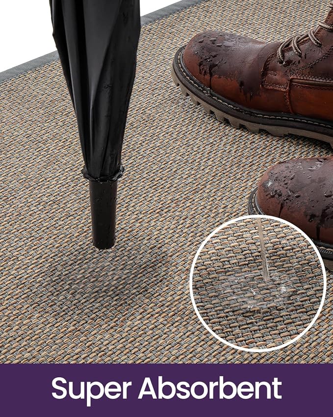 DEXI Ultra Thin Entryway Indoor Door Mat 24x36, Non Slip Rubber Backing Inside - Image 6
