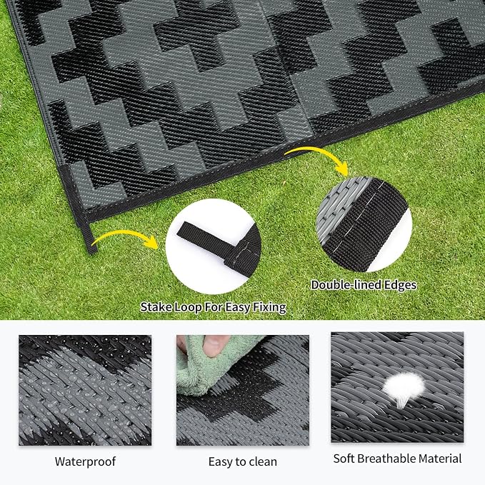 Outdoor Patio Plastic Straw Rug - Image 4