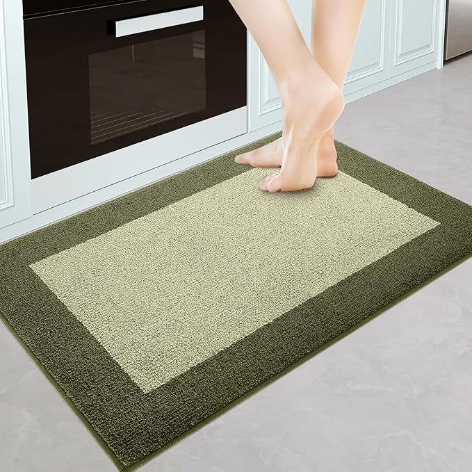 Machine Washable Throw Rug 24" x 36", Non Slip Kitchen Mat by Unknown