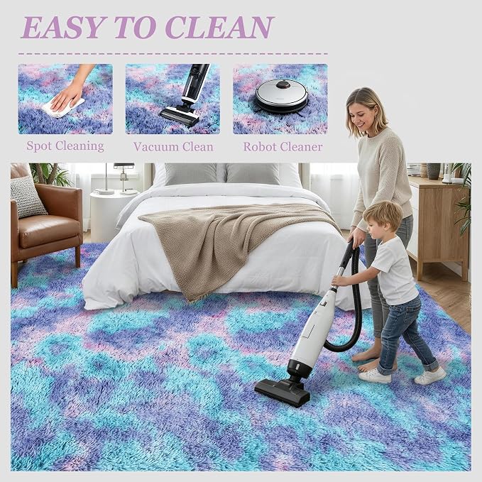 Fluffy 5x7 Area Rugs for Living Room Bedroom: Ultra Soft Shag Rug Non-Slip - Image 8