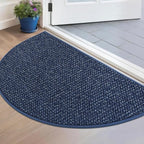 BEQHAUSE Dirt Trapper Door Mat 17" x 30" Half Circle Non Slip Washable Doormats by BEQHAUSE