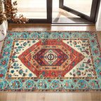 SERISSA Boho Rugs for Entryway, 2x3 Orange Entryway Rug Non-Slip Washable Small - Image 5