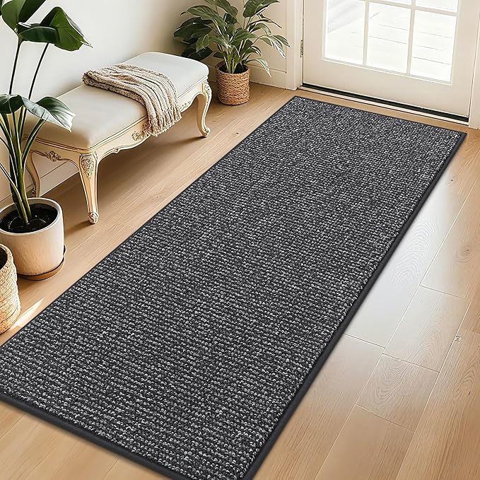 BEQHAUSE Dirt Trapper Door Mat 32" x 72", Non-Slip Washable Doormats Entrance by BEQHAUSE