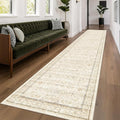 Light Beige 3x16 Long Hallway Runner Rug, Non Slip Farmhouse Kitchen Rugs by HazoHaus