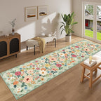 DUKINO Runner Rug for Hallway, 2.6x10 Washable Floral Long Kitchen Rug - Image 3