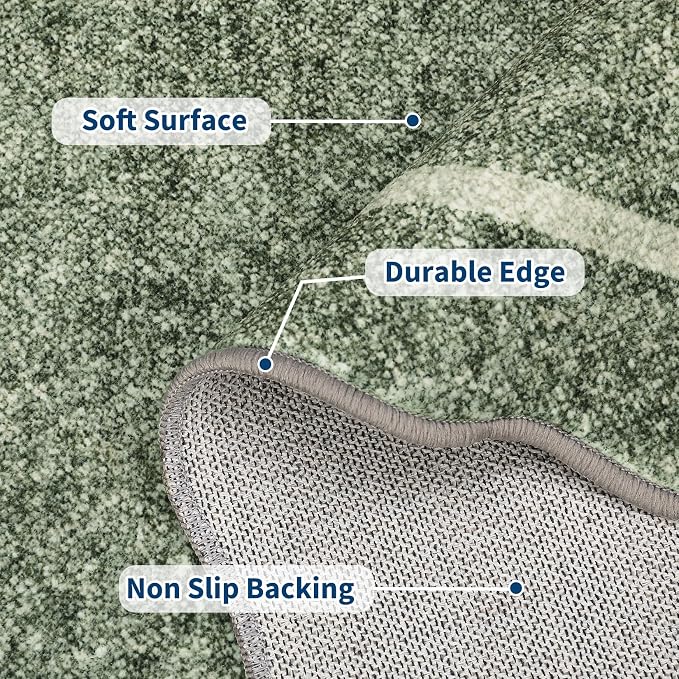 GarveeHome Scalloped Area Rug 4x6 - Image 3