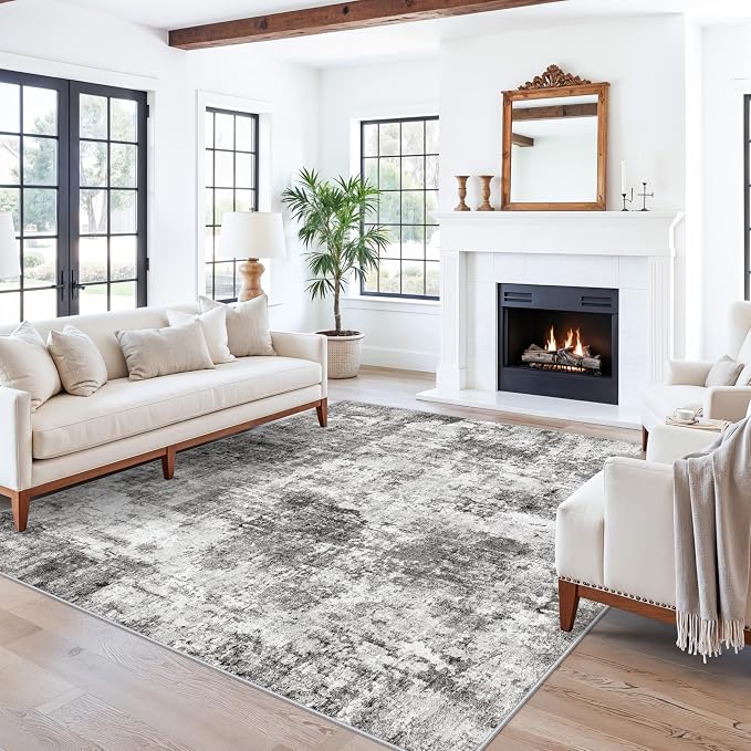 ZHXXUJ 7x7 Square Washable Area Rug, Non-Slip Indoor Rug by ZHXXUJ