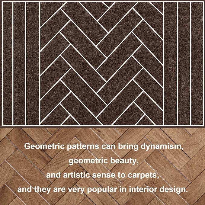 hicorfe Indoor Doormat, Front Back Door Mat Rubber Backing Non Slip Door Mats - Image 4