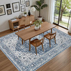 Area Rugs 9x12 Living Room Rug: Washable Rug Soft Vintage Boho Medallion Carpet - Image 5