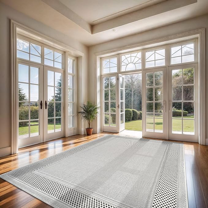 CAMILSON Easy Jute Rug 8x10, Indoor Outdoor Off-White Color Fiber Area Rugs by CAMILSONIndoorOutdoorAreaRugs