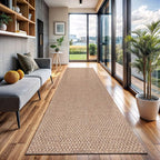 CAMILSON Indoor and Outdoor Runner Rug Natural Solid Boho Woven Design by CAMILSONIndoorOutdoorAreaRugs