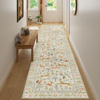 DUKINO 2.6x12 Hallway Runner Rug, Vintage Washable Long Kitchen Rug - Image 6