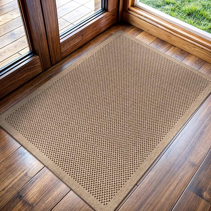 CAMILSON Easy Jute Rug 2x3, Indoor Outdoor Natural Color Fiber Area Rugs - Image 5
