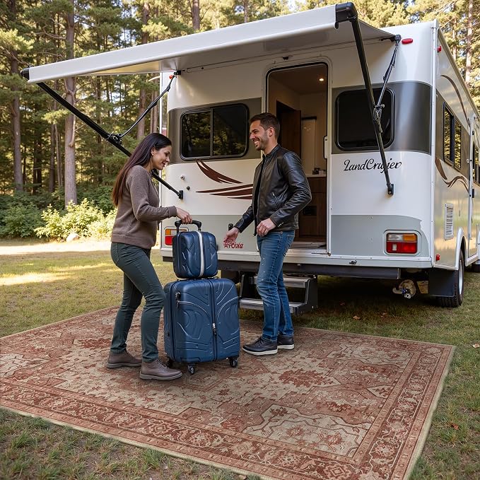 GENIMO Outdoor & Indoor Area Rug 5'x8', Waterproof, Non-Shedding, Easy Cleaning - Image 4