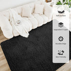 Litanika 4x6 Shag Area Rug for Living Room Bedroom, Non-Shedding Modern Indoor - Image 4