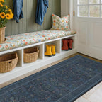 2'6"x8' 8ft Kitchen Runner Rugs Washable, Dark Blue Long Runner Rugs Non Slip - Image 6
