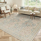 GENIMO Area Rugs 9x12 Living Room, Non-Slip Vintage Boho Floral Carpet by GENIMO
