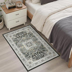 Madane Washable Area Rug 2x3, Small Entryway Rug Non-Slip Vintage Door Mat - Image 3