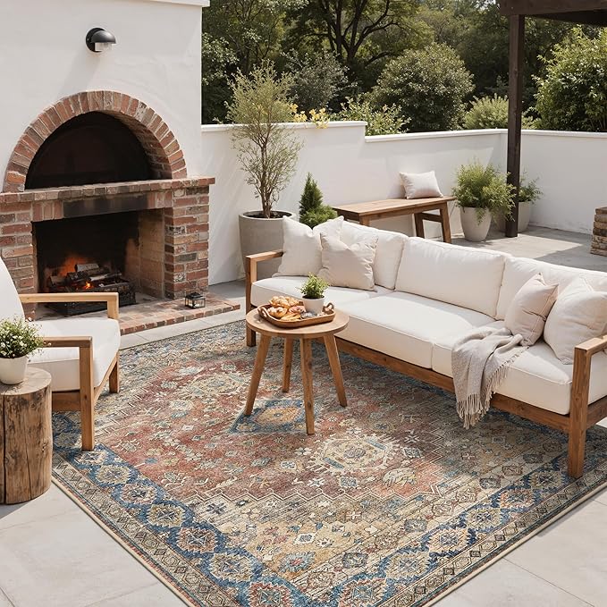GENIMO Outdoor & Indoor Area Rug 8'x10', Waterproof, Non-Shedding, Easy Cleaning - Image 6
