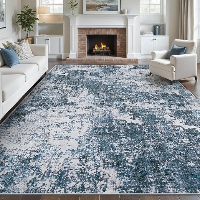 pmtsns Area Rugs 8x10 for Living Room: Washable Rug Modern Abstract Neutral by pmtsns