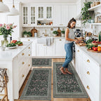Kitchen Rugs 3 Piece Set, Washable Non-Slip Farmhouse Kitchen Mats - Image 3