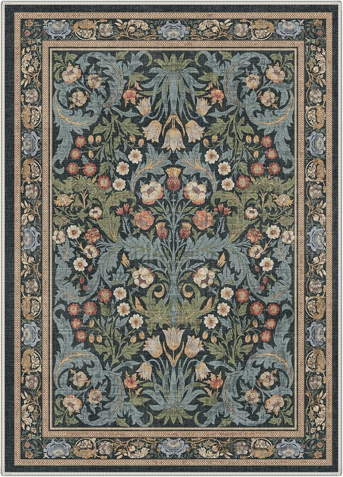 GENIMO 8x10 Area Rug for Living Room, Machine Washable Non Slip Low Pile - Image 3