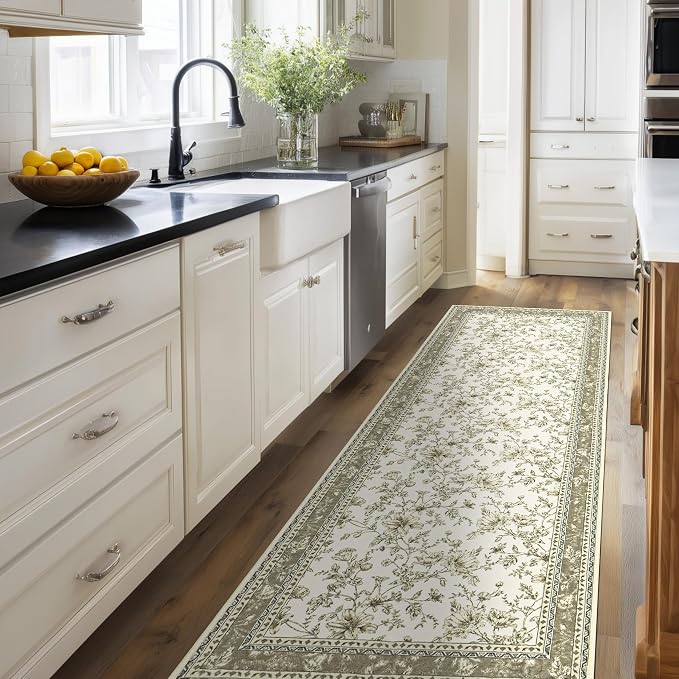 Beige Tan Neutral Boho Washable 3x8 Extra Long Hallway Runner Rug, Extra Large - Image 8