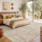 Nakagishi 7X9 Area Rugs Living Room: Washable Large Vintage Rug Neutral - Image 6