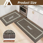 COSY HOMEER Kitchen Rugs Sets 2PCS, Non-Slip Washable Kitchen Mats - Image 2
