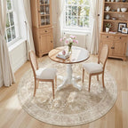 Madane Washable Round Rug 6ft for Living Room, Soft Ultra-Thin Non-Slip Vintage - Image 2