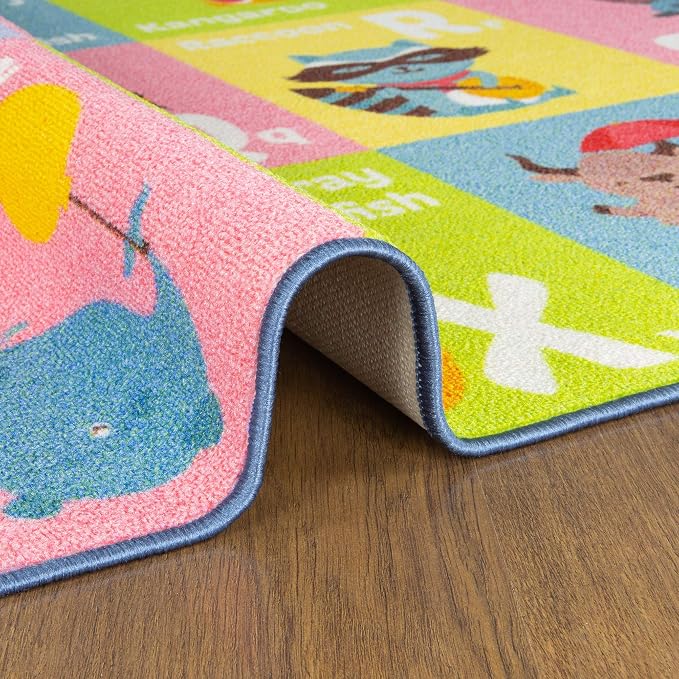 KC Cubs 5x7 ABC Alphabet Animal Rug – Educational Non-Slip Play Mat - Image 7