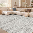 Nakagishi 7X9 Area Rugs Living Room: Washable Large Vintage Rug Neutral by NakagishiAreaRug