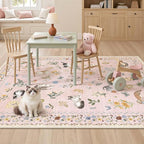 Soalmost Cat 4x6 Area Rugs for Baby Girl Nursery, Machine Washable Animal - Image 2