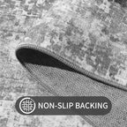 Ompaa 2x6 Rug Runners for Hallways Kitchen Runner Rug Non Slip Washable Grey - Image 6