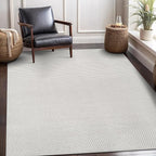 CAMILSON Easy Jute Rug 5x7, Indoor Outdoor Off-White Farmhouse Area Rugs by CAMILSONIndoorOutdoorAreaRugs