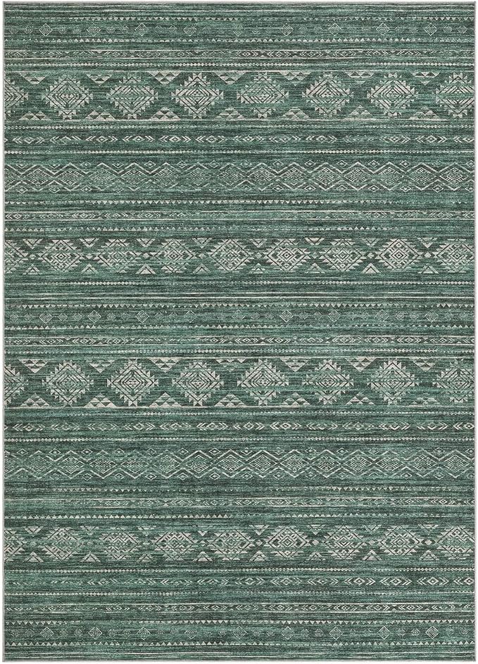 Nakagishi 7x9 Area Rugs Living Room: Washable Boho Large Neutral Soft Farmhouse - Image 8