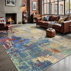 5x7 Area Rugs - Modern Abstract Washable Rug, Ultra Soft Non Slip Low Pile by Yarooge
