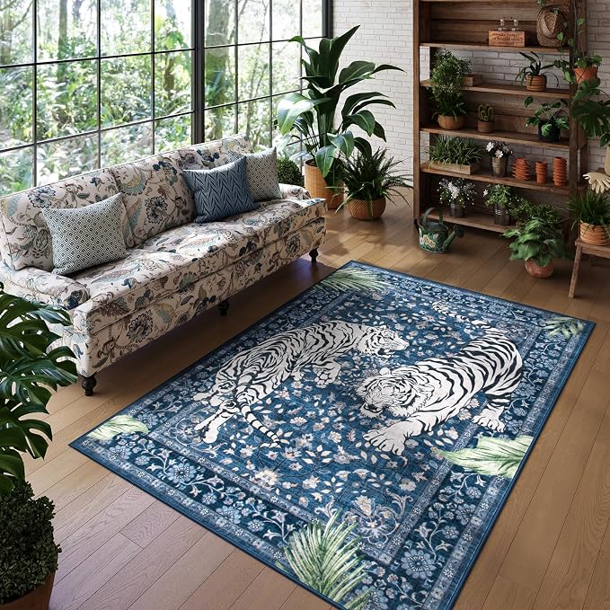 Moynesa Tiger Washable Area Rugs - Image 8