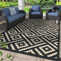 GENIMO Outdoor Rugs 8'x10' Waterproof, Reversible Mats, Area Plastic Straw Rug by GENIMO