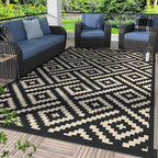 GENIMO Outdoor Rugs 8'x10' Waterproof, Reversible Mats, Area Plastic Straw Rug by GENIMO