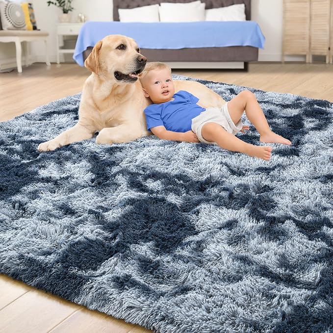 Tepook Soft Fluffy Rugs for Living Room, 5x8 Shaggy Area Rug for Bedroom - Image 4