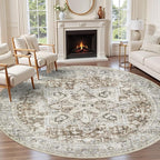 Tortania 7' Round Area Rug Living Room Rugs by Tortania