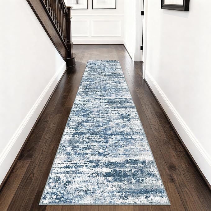 Runners for Hallways Ultra Non-Slip 2x8 Washable Kitchen Rug Abstract Tear and by TTelephant