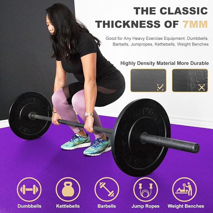 GXMMAT Extra Large Exercise Mat 16'x6'/12'x6'/10'x6'/8'x6', Extra Wide Workout - Image 5