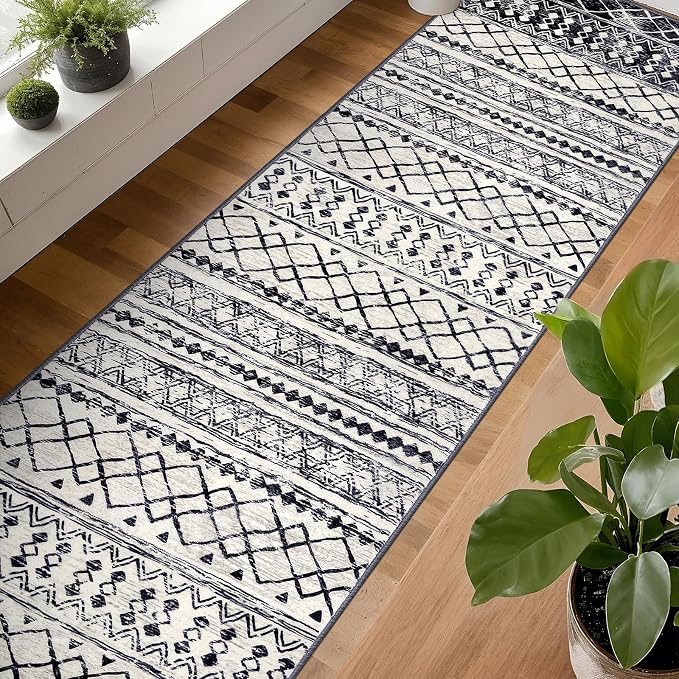 KUTA Extra Long Runner Rug for Hallway 2.6x20ft, Vintage Boho Washable Kitchen - Image 3
