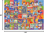 DC Super Friends Educational Kids Rug – ABC Alphabet, Emotions & Hero Traits - Image 3